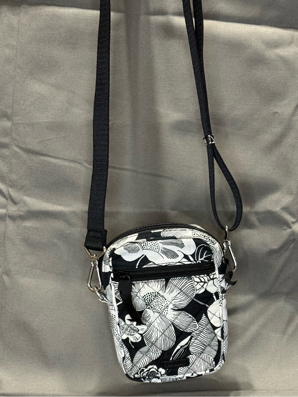 Vera Bradley Black & White Floral Crossbody Belt Bag